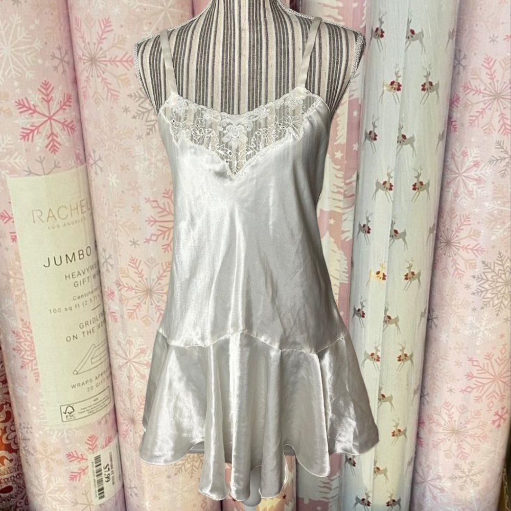 NWOT silky lingerie ruffle lace dress coquette cottagecore femininity girly girl